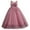 Pink, variant on HAWEE Little Big Girl Tulle Dress Vintage Flower Lace Princess Pageant Wedding Birthday Party Floor Long Formal Evening Maxi Gown