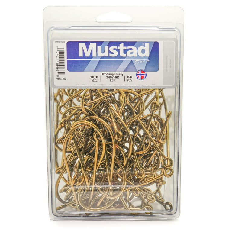 Mustad 3407 O'Shaughnessy Forged Classic Hook - Duratin - 100 Per Pack