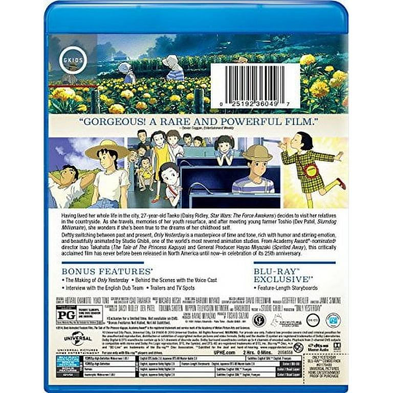 Only Yesterday (Digital) [Blu-ray] - Walmart.com