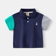 thumbnail image 2 of LYMAYTER Kids Baby Boys Summer 2pcs Outfit Short-Sleeved Colorblocking T-Shirt Tops + Cotton Shorts Set for 1-8 Years, 2 of 9