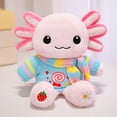 thumbnail image 1 of Peluche de ajolote，ajolote peluche 33 cm con ropa y 1 accesorio — set de 1 look (bolsita o bufanda), ajolote juguete suave y lavable, regalo para niñas y niños, 1 of 8