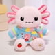 thumbnail image 1 of Peluche de ajolote，ajolote peluche 33 cm con ropa y 1 accesorio — set de 1 look (bolsita o bufanda), ajolote juguete suave y lavable, regalo para niñas y niños, 1 of 8