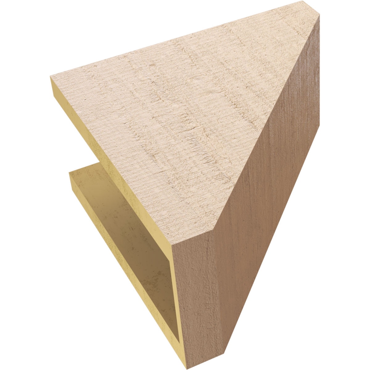 6"W x 12"D x 12"H Classic Concord Rough Cedar Woodgrain TimberThane Corbel, Primed Tan