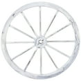 thumbnail image 6 of Sunnydaze Rustic White Fir Wood Decorative Wagon Wheel, 6 of 6