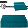 thumbnail image 3 of Moda West 8-Pack Premium Value Bath Towels – 80% Cotton, 20% Polyester, 27"x50", Teal, 3 of 4