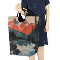 thumbnail image 4 of Yayeee Freestanding Laundry Hamper with Handle Collapsible Large Storage Basket for Clothes, Mountains at Dawn, 4 of 7