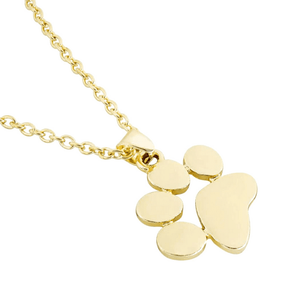 Maya's Grace Paw Print Pendant Necklace for Women, Gold and Silver Chain, Pet Lover's Gift - Gold
