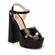 thumbnail image 2 of Sandalia de Tacón Alto 14 cm para Mujer Antonio Cavala 2907 Negro o Dorado Plataforma 4 cm negro 24, 2 of 8
