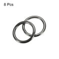 thumbnail image 3 of Metal O Rings, 12 Pack 25mm(0.98") ID 3.8mm Thick Non-Welded O-Rings, Black, 3 of 6