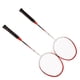 thumbnail image 2 of 2 raquetas de bádminton profesionales con mango cómodo, raqueta de práctica de bádminton para niños y adultos, color rojo, 2 of 14