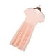 thumbnail image 1 of Sonducket Vestido de color sólido de manga corta con cuello plisado de Elenxs Gril conjuntos de ropa rosado rojo 120cm Sonducket AP002630-03, 1 of 5