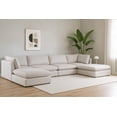 thumbnail image 4 of Meridian Furniture Mackenzie Beige Durable Linen Textured Modular Sectional, 4 of 12