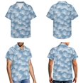 thumbnail image 3 of Jiueut Blue Dandelion Pattern Couple Matching Outfits Men's Casual Hawaiian Shirt or Women's Sleeveless Mini Dress Flare Sundresses, Breathable for Luau Camping Cruise Beach, 2XL, 3 of 5
