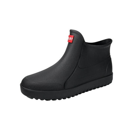 

Gomelly Men s Waterproof Boot Slip Resistant Rain Boots Lightweight Garden Shoes Casual Rainboot Work Black 7