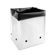 Hydro Crunch D94002113-50PC 2 Gal. B&W PE Grow Bag Set (50-Pack), Black/White
