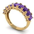thumbnail image 2 of 2.61 ctw Wedding Band for Women - 14K Yellow Gold Natural Amethyst Stackable Eternity Ring, 2 of 6