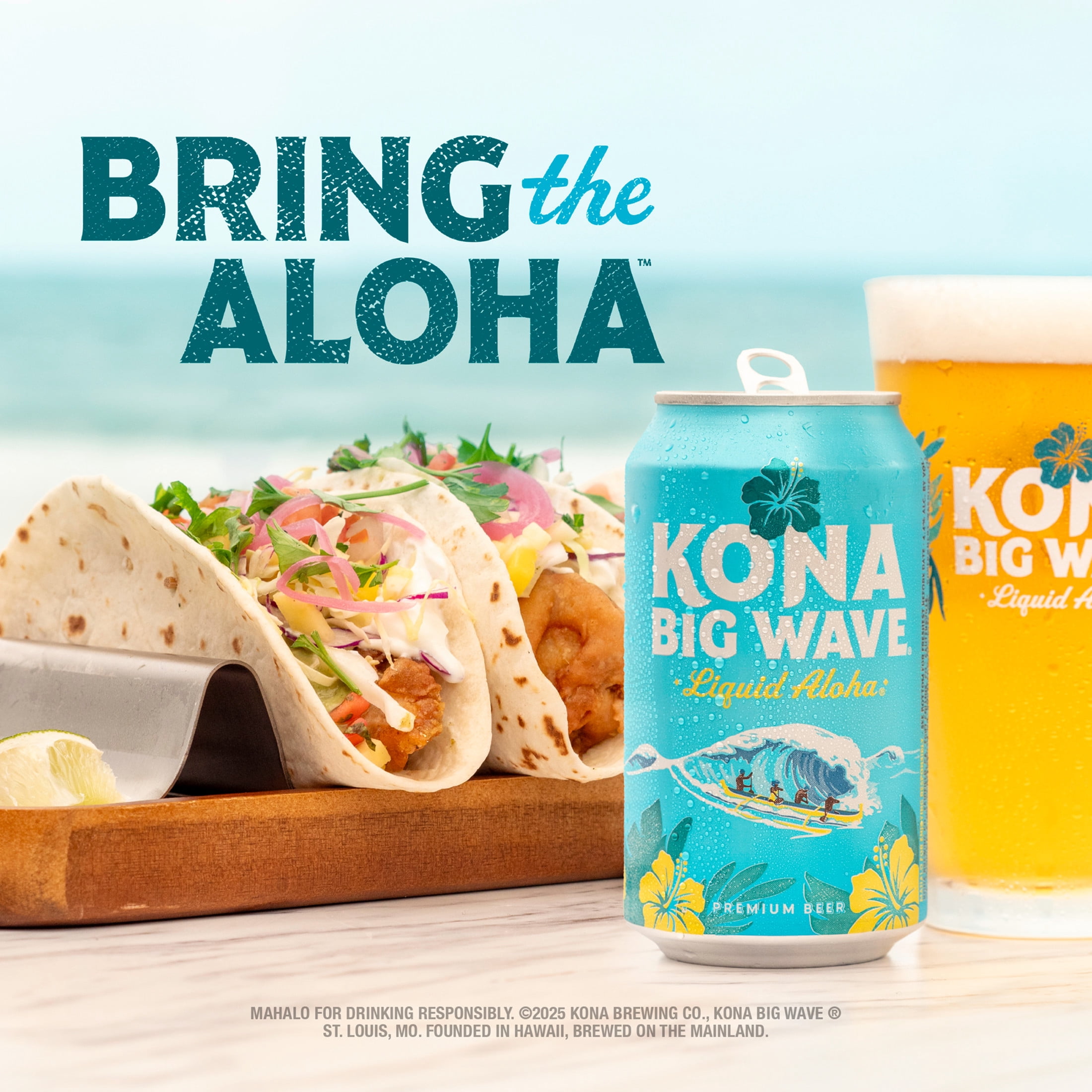 Kona Big Wave Premium Beer 12 pack 12 fl oz Aluminum Cans 4.4% ABV