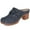 Blue, variant on Ecetana Womens Heeled Mules Closed Toe Slip On Clogs for Women Comfort Chunky Heel Sandals