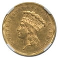 thumbnail image 2 of 1855 $3 Gold Princess AU-55 NGC, 2 of 3