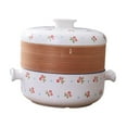 thumbnail image 2 of Olla de cerámica para cocinar, , utensilios de cocina multiusos con tapa, cazuela tradicional, para servir olla caliente, cocinar arroz 25 litros, 2 of 8