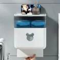 thumbnail image 5 of Estante para papel higiénico de pared, resistente al agua, caja para papel higiénico, caja para guardar rollos de papel, bandeja para guardar artículos de baño, accesorios de baño, 5 of 5