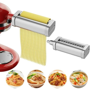 Pasta Attachment for Kitchenaid Stand Mixer, Fettuccine Cutter Attachment for Kitchenaid Stand Mixer Stainless Steel Pasta Maker Accessories