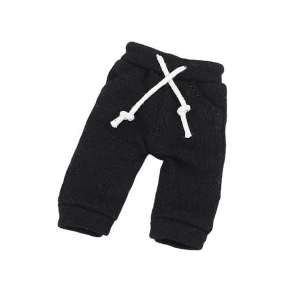 Ropa para muñecos masculinos en miniatura a escala 1/12, pantalones cortos deportivos casuales, ropa deportiva para figuras de acción de 6 pulgadas, Negro
