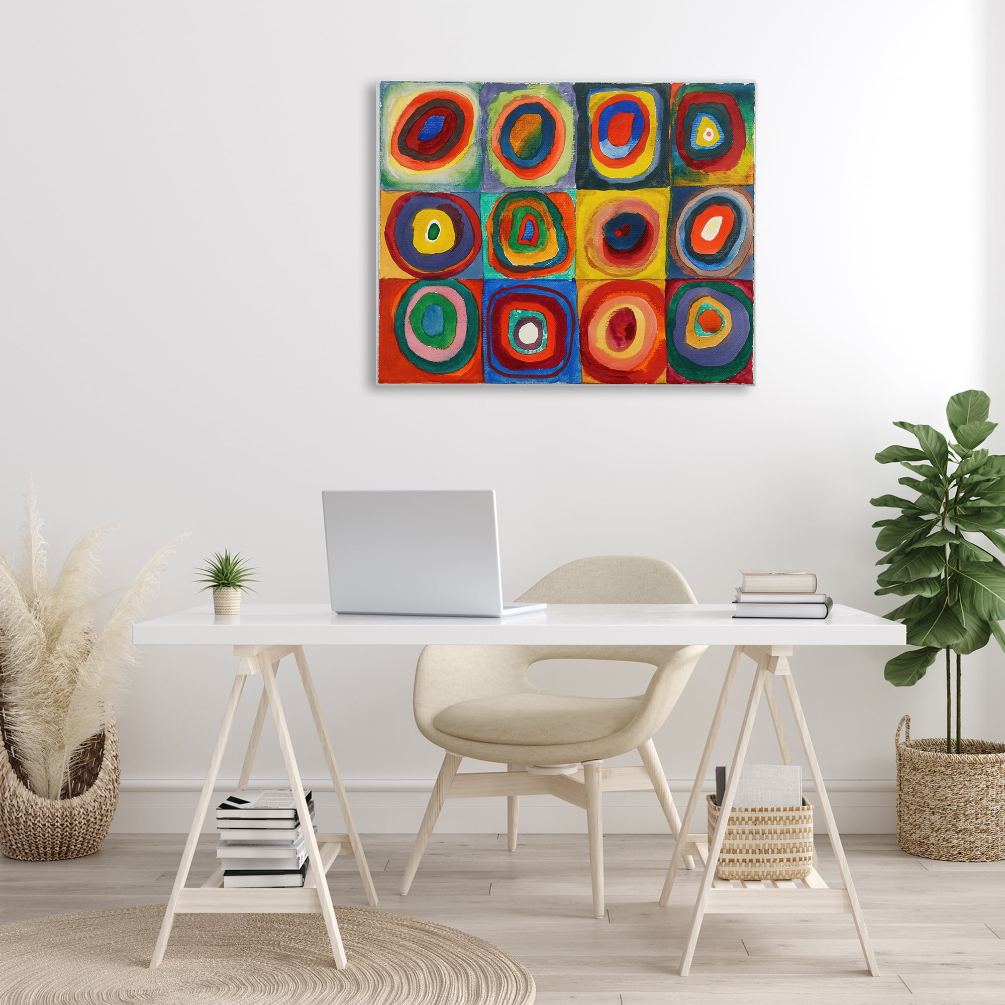 Stupell Industries Kandinsky Classic Circles Abstract Painting Wrapped Canvas Art Print Wall Art, 40 x 30