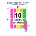 thumbnail image 4 of Etiquetas extraíbles en blanco de Label AVERY con codificación por colores, 180, 4 of 4
