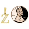 thumbnail image 6 of 14k Yellow Gold, Small Initial Capital Letter Z Pendant Charm Created CZ 9mm Wide, 6 of 8