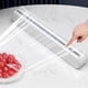 thumbnail image 3 of Plastic Wrap Dispenser with Cutter,Suction Cup Type Preservative Film Cutter Plastic Wrap Cutter Adjustable Storage Cutting Box, 3 of 5