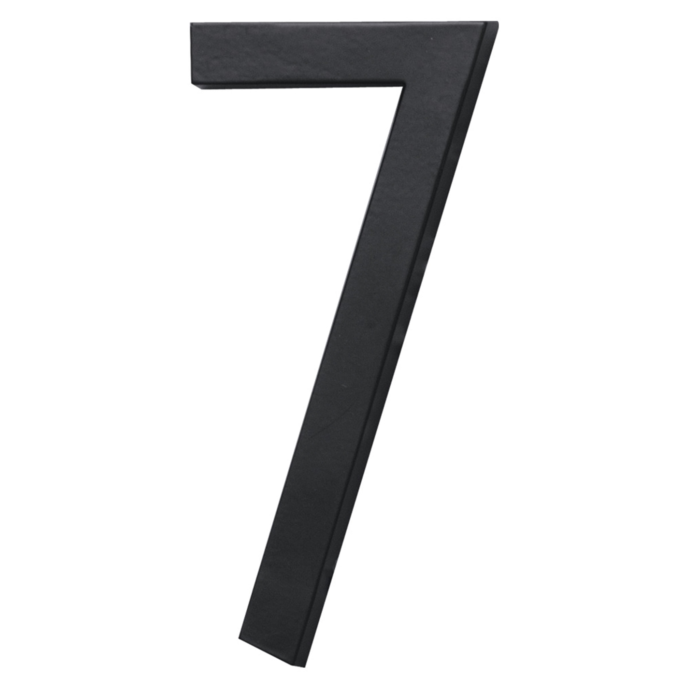 (6 pack) HY-KO 6" Black Floating Mount House Number 7
