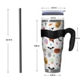 thumbnail image 4 of 40oz Tumbler,Halloween Colorful Halloween Elements Insulated Tumblers with Removable Handle,Stainless Steel Double Vacuum Coffee Tumbler Cup with Straw for Home,Office,Travel,Party, 4 of 5
