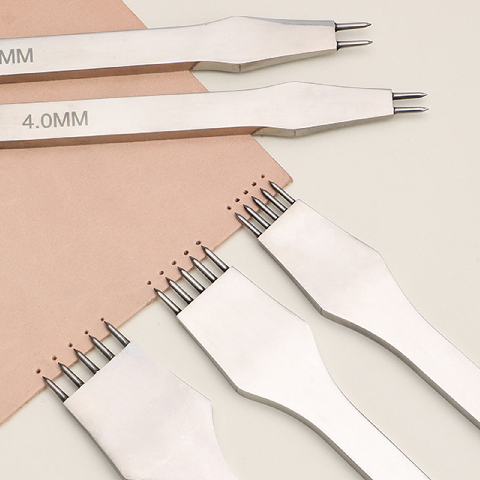 Leather Craft Tool 2/5/7 Prong Leather Lacing Stitching Tool Leathercraft Tool Hole Punches Leather Craft Hole Punches
