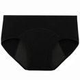 thumbnail image 1 of Clearance! Women's High Waisted Cotton Underwear Soft Breathable Panties Stretch Briefs Regular & Plus Size, Black, 3XL, 1 of 6