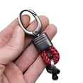 thumbnail image 1 of Car Key Chain Hand-woven Faux Leather Braided Rope Snap Hook Alloy Men Women Waist Key Holder Ring for Daily, 1 of 10