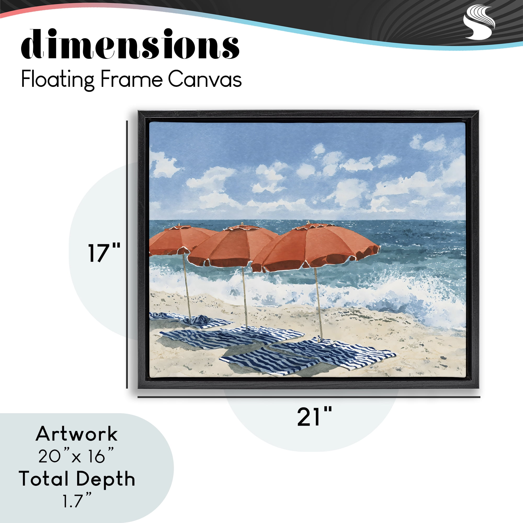 Stupell Industries Shade From The Sun Black Framed Floater Canvas Wall Art, design by Franklyn Gregory