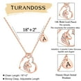 thumbnail image 3 of Turandoss 14K Gold Plated Colorful Cz Initial Unicorn Heart Pendant Necklaces for Teens Little Girls Daughter Kids Jewelry Birthday Gifts for Women Girls Age 8-12, 3 of 10