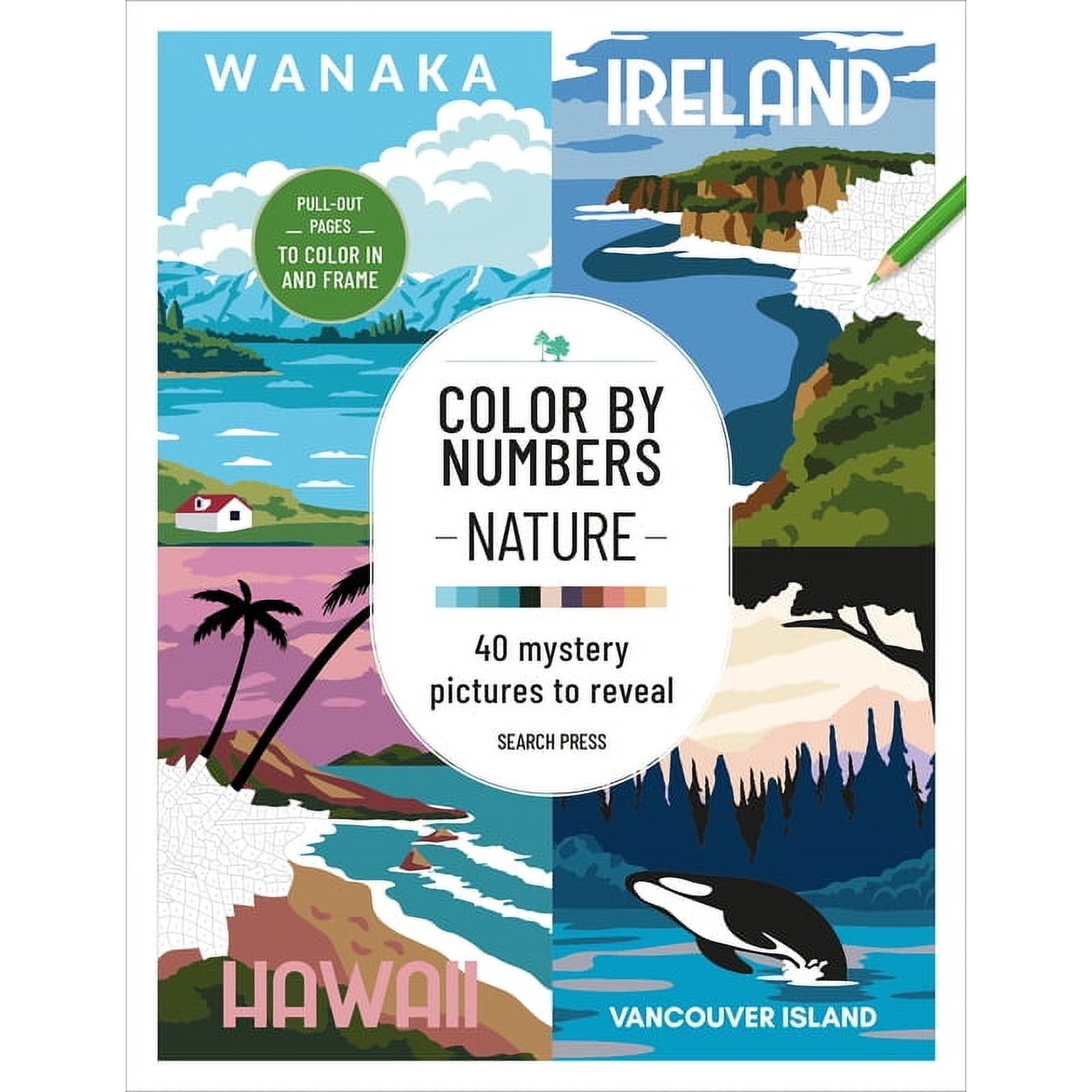Color by Number Cbn: Nature: 40 Mystery Pictures to Reveal, (Paperback)