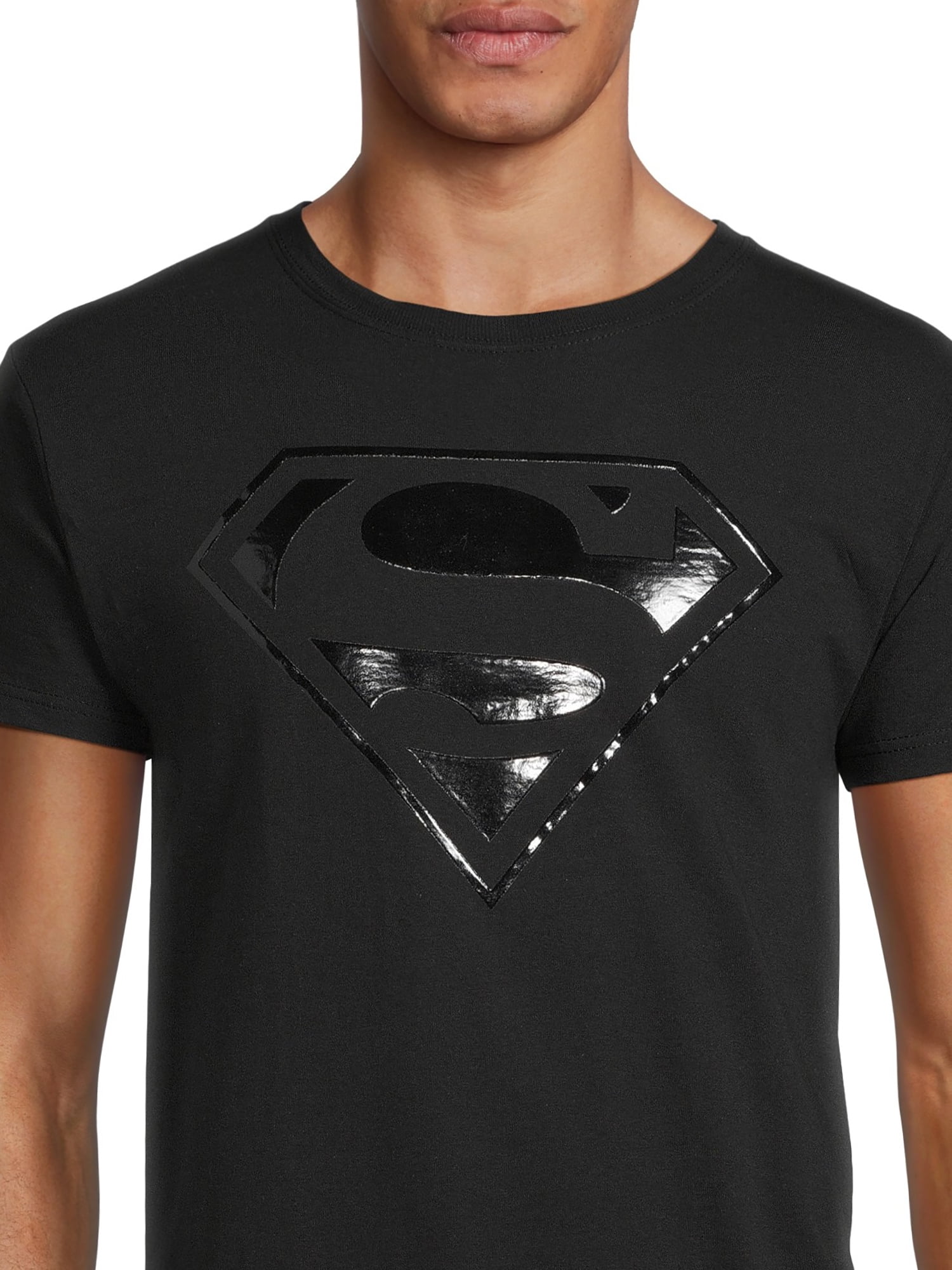 Superman Men's & Big Men's Graphic Tee Shirt Tonal Superman Logo, Sizes S-3XL