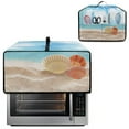 thumbnail image 2 of ZIATUBLES Shell Beach Print Toaster Oven Cover Linen-Look Polyester Fabric Appliance Dust Cover Large Size Stain Resistant Kitchen Countertop Decor Organization, 22.5" x 18.5" x 13", 2 of 8