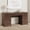 Brown, variant on Office Desk 60" with Charging Station – Modern Executive Computer Desk, File Cabinet & Drawers, Grey  60.0”L x 21.6 "D x 30.0" H)