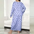 thumbnail image 5 of AZZAKVG Plus Size Casual Sleep Dress Women'S Heart Print Long Sleeve Round Neck Medium Stretch Loose Nightdress, 5 of 5