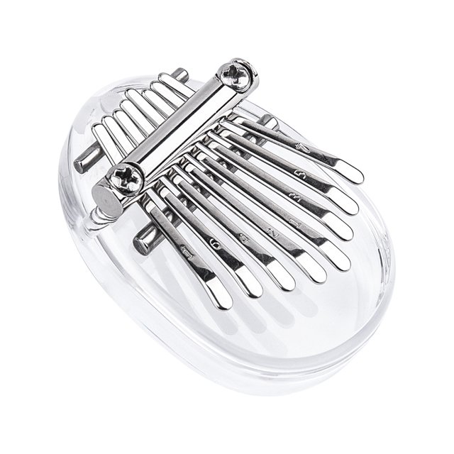Yeacher Kalimba 8 Touches Mini Pouce Piano Doigt Piano Clavier Acrylique Transparent Instrument de Musique