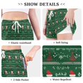 thumbnail image 6 of FORMRS Womens Swim Shorts Mesh Liner Quick Dry Casual Beach Board Bottom with Pockets, Sizes S-2XL, Green Christmas Trees, 6 of 9