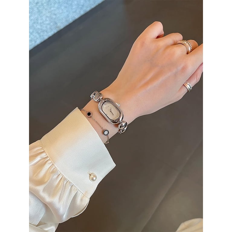 Vintage Dainty Watch for Women, Gold Bracelet Watch with  display picture 3