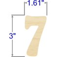 thumbnail image 2 of Pack of 1, 3 Inch x 1/4" Baltic Birch 7 Wood Numbers in The Goudy Font for Wood Craft Project, Children or Adult Art Work, Home and Holiday Décor and DIY Fun, Made in USA, 2 of 2