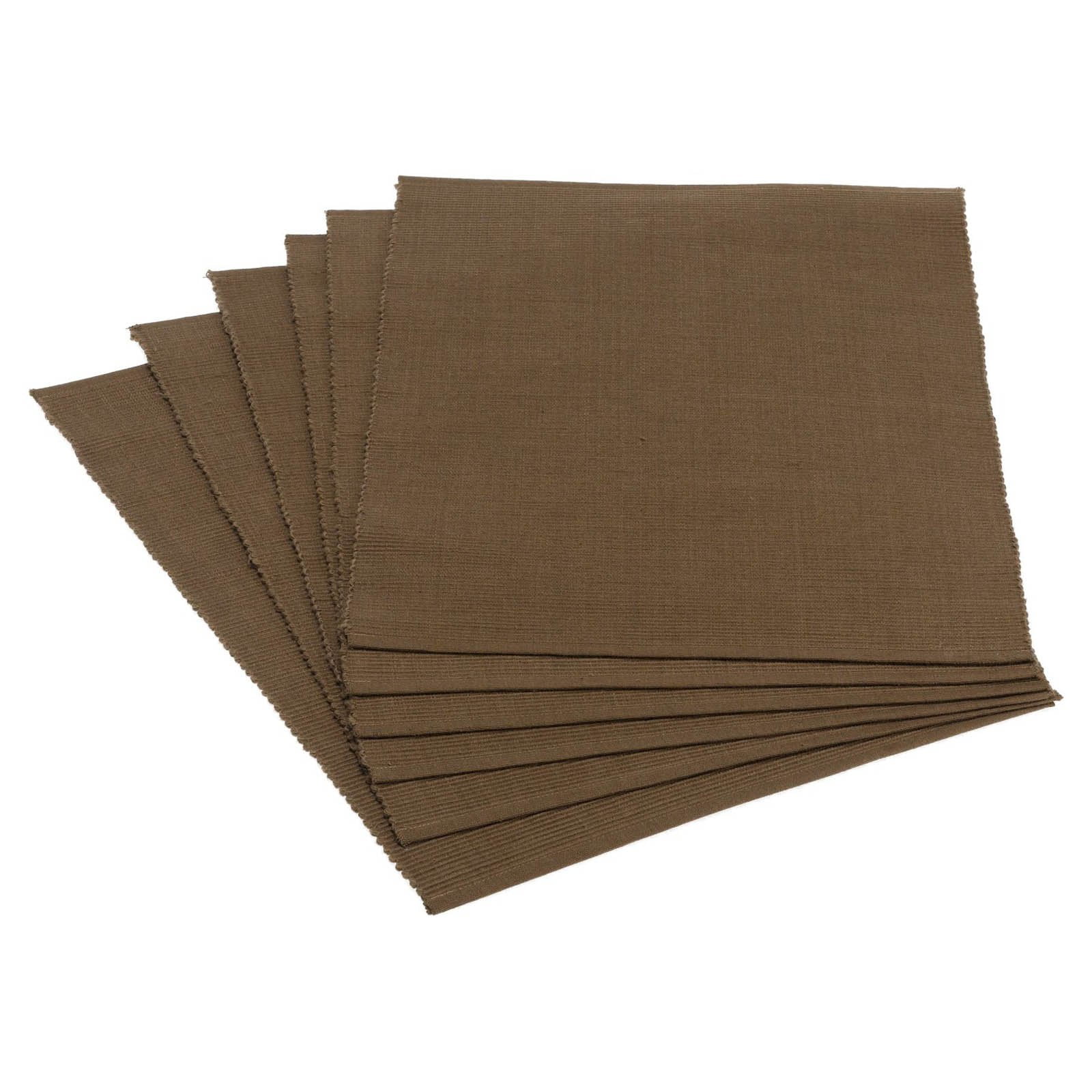 DII Ribbed Kitchen Placemat Set, Set of 6, 19"x13", 100 Cotton