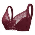 thumbnail image 6 of Plus Size Lace Bras for Women Comfort Lightly Lined Full Coverage Underwire Underwear Ladies Elder Pluh up Tshirt Bras, 6 of 6