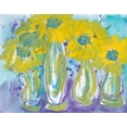 thumbnail image 2 of Dyer, Beverly 32x26 Black Ornate Wood Framed with Double Matting Museum Art Print Titled - Sunflower, 2 of 4